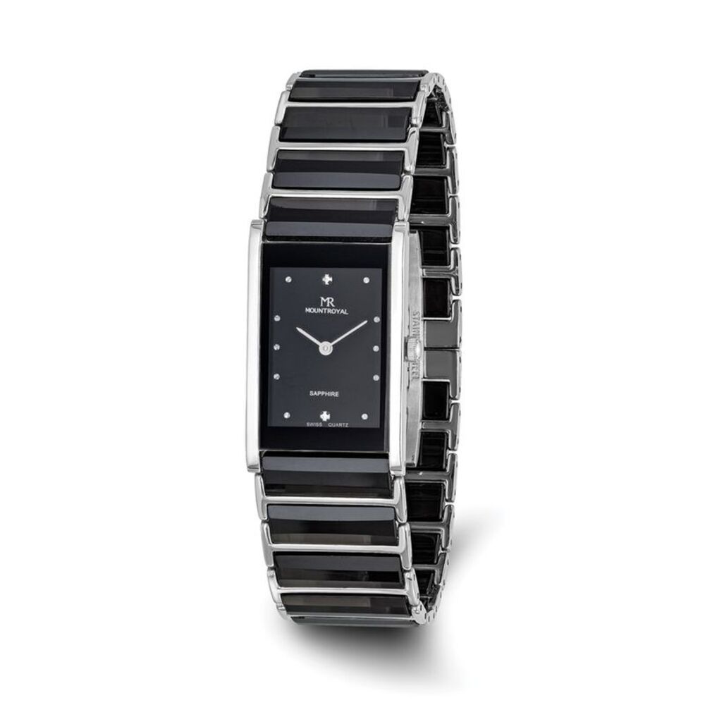 Mountroyal Mens Ceramic Swiss Movement 22x29mm Watch